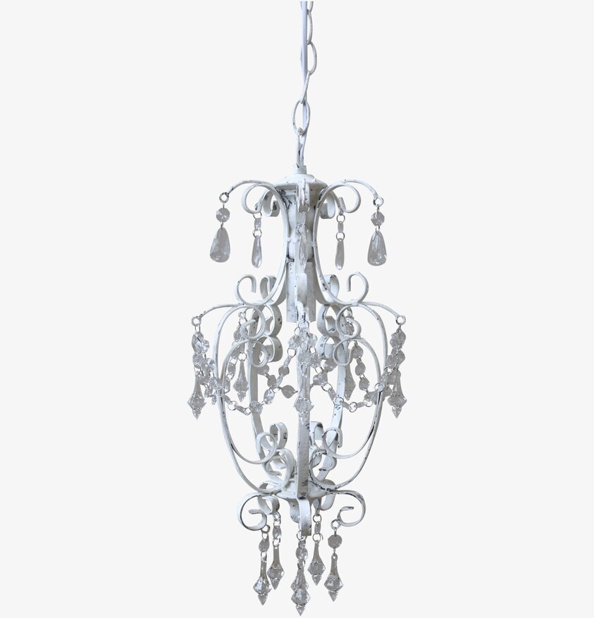 Taklampa Ljuskrona Antikvit från Chic Antique med prismor