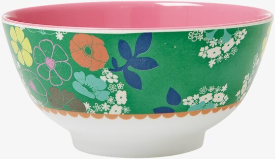 Skål Blommor & Blad från Rice med färgglatt blommönster