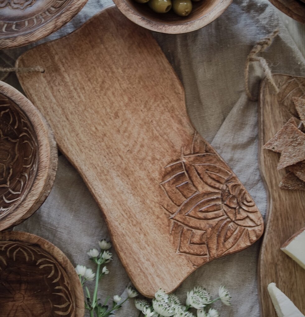 Skärbräda Fleur Liten från Majas Cottage med blommönster