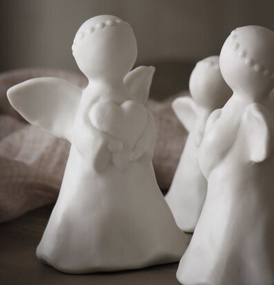 Guardian Angel Heart Stor från Majas Cottage med hjärta