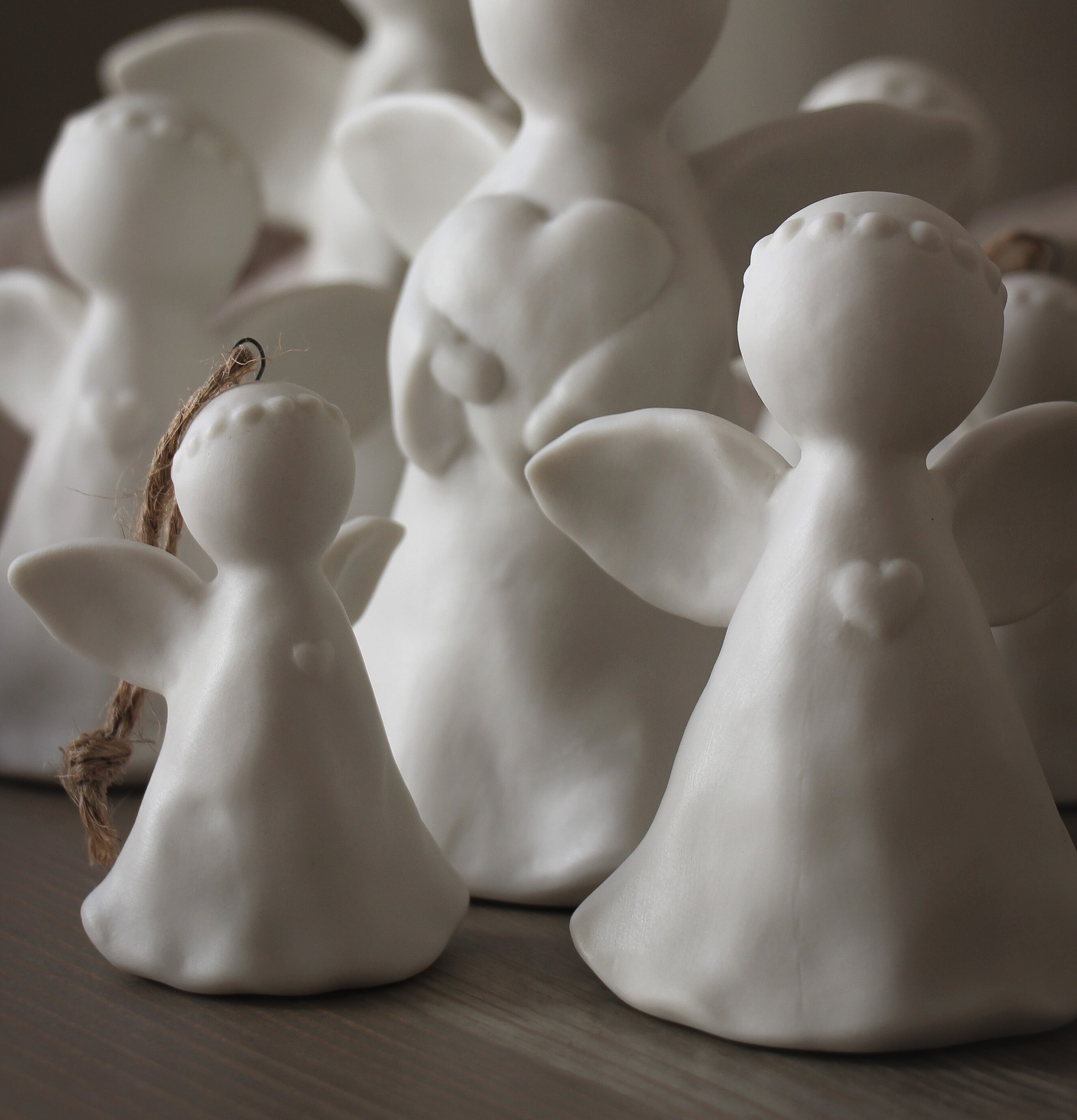 Guardian Angel Heart Liten från Majas Cottage i förgrunden