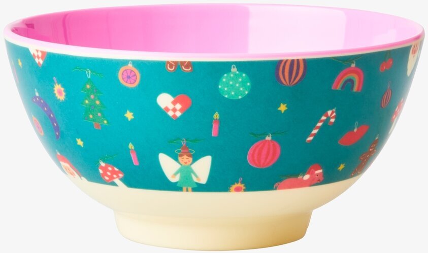 Skål Christmas All Over Print från Rice med julmotiv