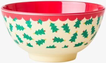 Skål Christmas Tree Print från Rice med julgransmönster