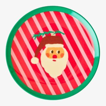 Desserttallrik Christmas Santa Print från Rice med jultomte