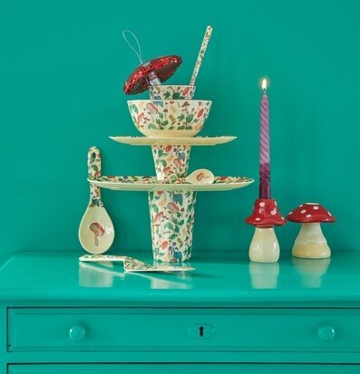 Ljusstake Mushroom Shape #2 från Rice på turkos byrå