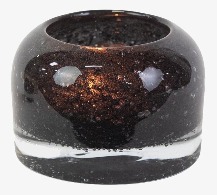 Leah Ljuskopp Svart Stor från Olsson & Jensen i elegant glas