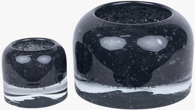 Leah Ljuskopp Svart Stor från Olsson & Jensen i glas