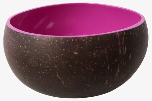 Coconut Lackerad Skål Rosa från Rice med rosa insida