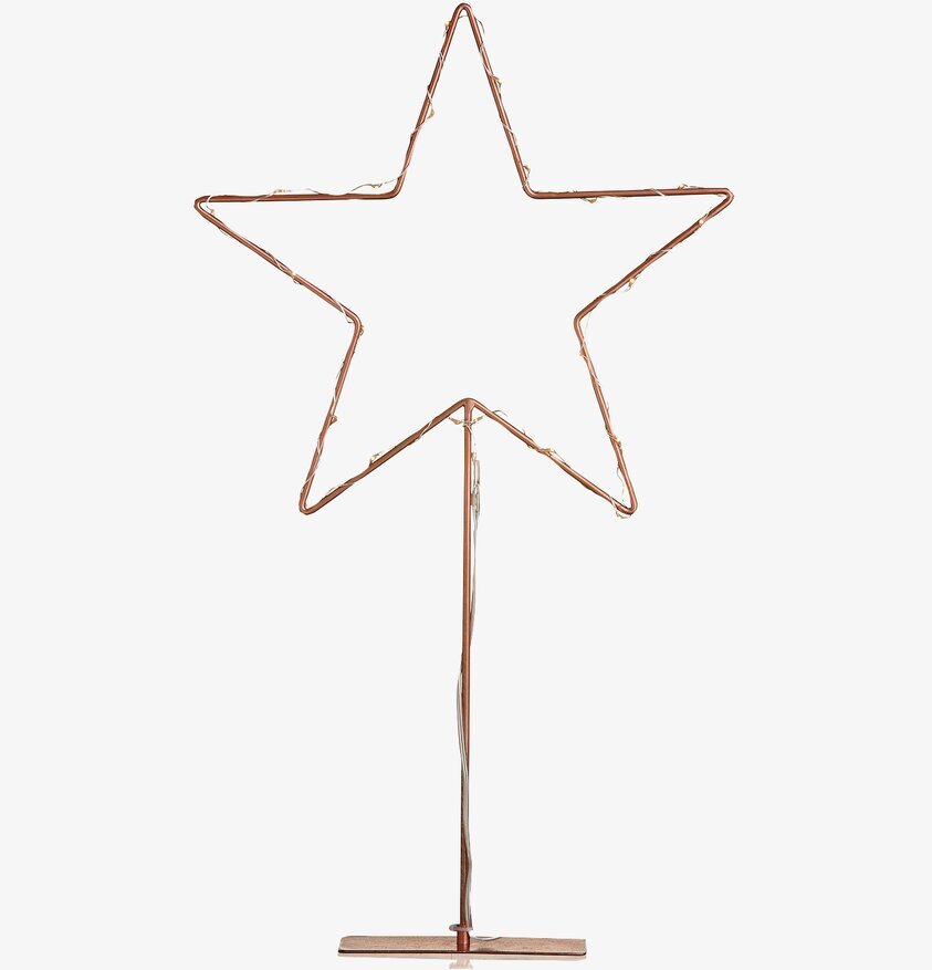 Stjärna Koppar LED från Markslöjd med kopparfärgad ram