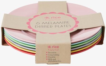 Tallrikar 6-Pack - Dance It Out Colors från Rice, färgglada