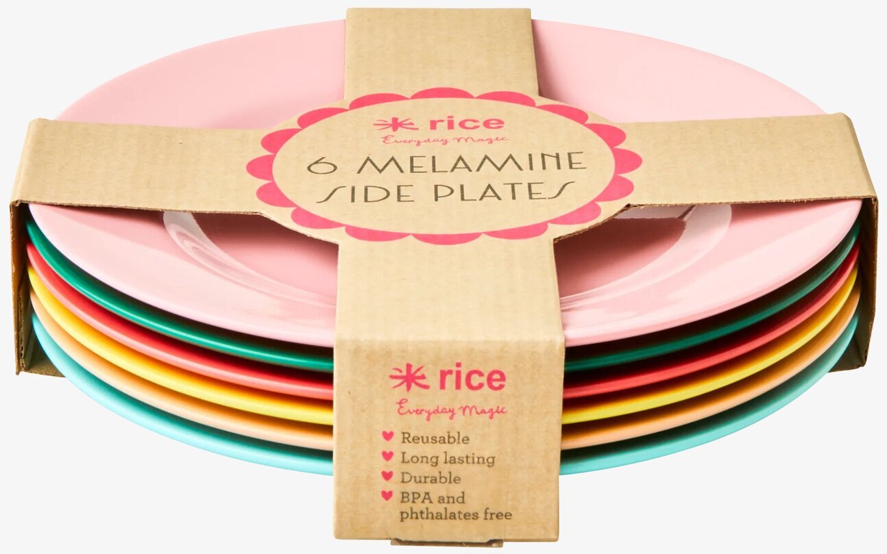 Assietter 6-Pack - Dance It Out Colors från Rice