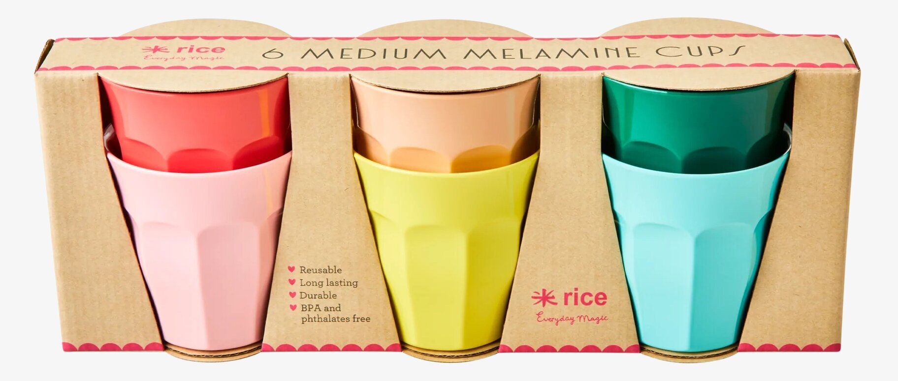 Muggar Medium 6-Pack, Dance It Out Colors från Rice