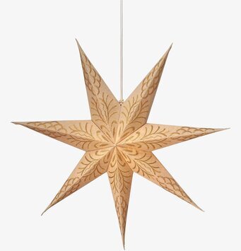 Julstjärna Celeste Star Golden Sand från PR Home i fönster
