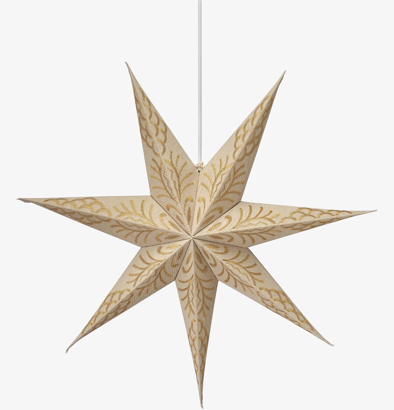 Julstjärna Celeste Star Golden Sand från PR Home i fönster