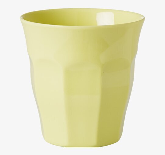 Liten Mugg Pastellgul från Rice med konisk form och ränder