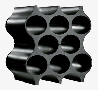 Set-up Vinställ Svart från Koziol för vinförvaring