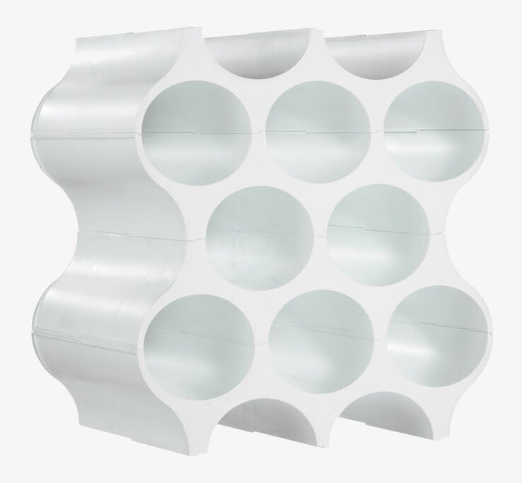 Set-up Vinställ Vit från Koziol med nio cirkulära öppningar