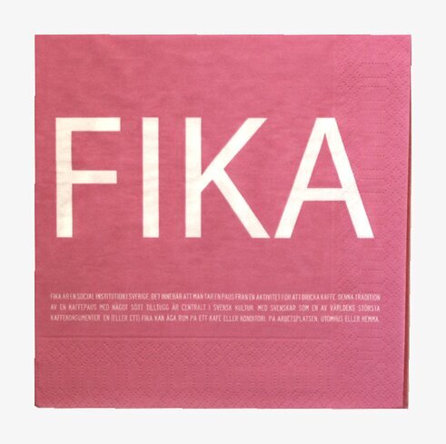 Servetter FIKA Rosa från I Love Design på en neutral yta