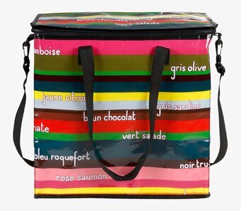 Shopping-/kylväska Bayadère från Derriére la porte, färgglad