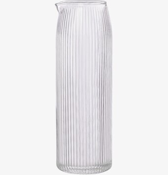 Karaff - Ernst från Ernst i klart glas med vertikala ränder