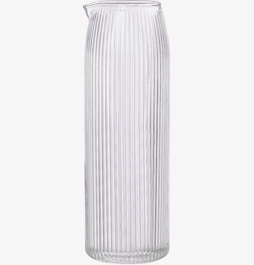 Karaff - Ernst från Ernst i klart glas med vertikala ränder