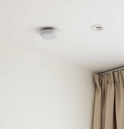 Brandvarnare Vit Jalo från Eldstickan monterad i taket