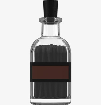 Tändstickor Liten Midnatt från Eldstickan i glasflaska