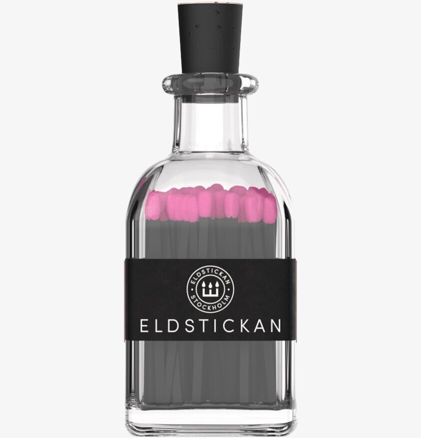 Tändstickor Liten Rodonit från Eldstickan i glasbehållare