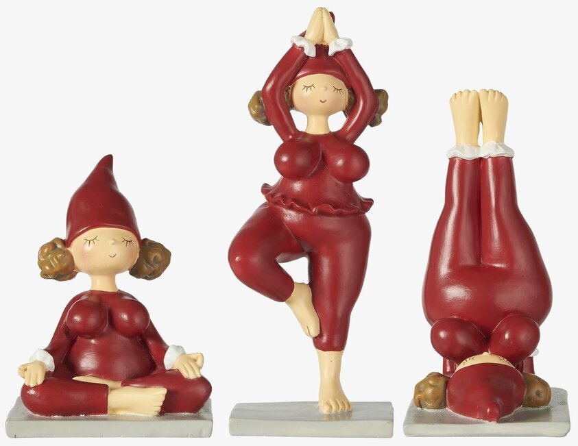 Tomtetjej Yoga från IB Laursen i olika yogapositioner