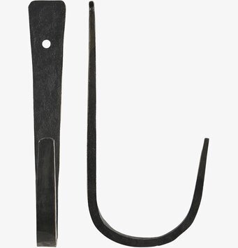 Två svarta Krok Smide från IB Laursen, sid- och frontalvy