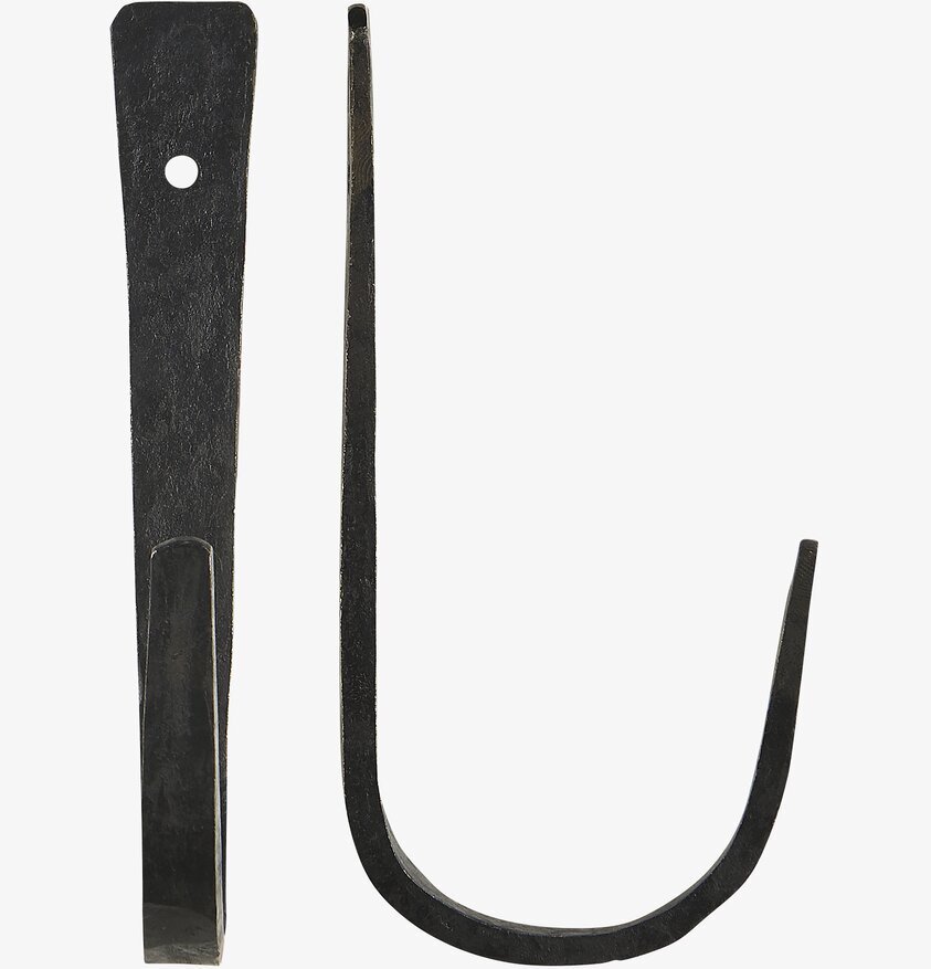 Två svarta Krok Smide från IB Laursen, sid- och frontalvy