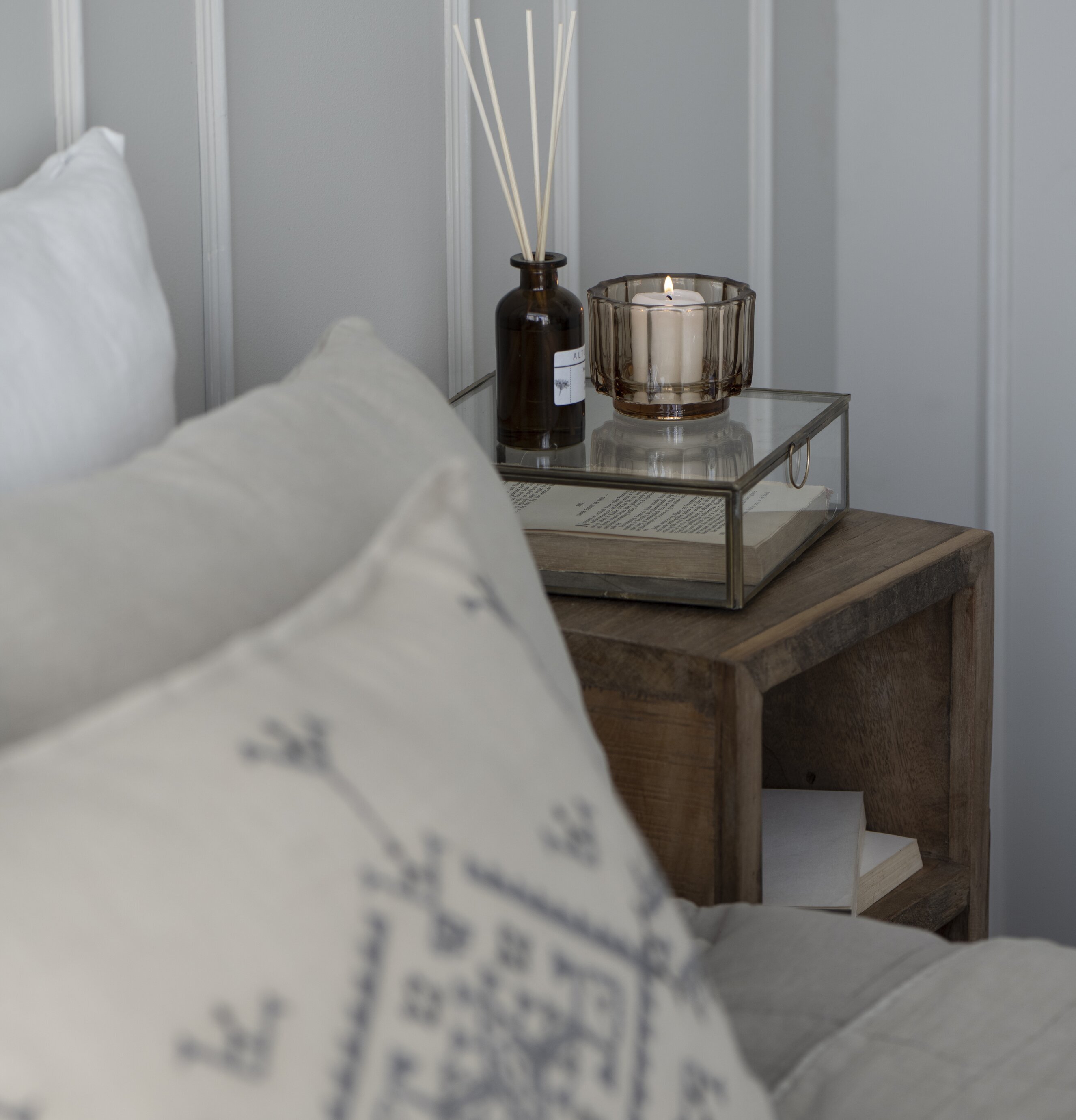 Glasbox Kvadrat Solitaire Antik Mässing från IB Laursen