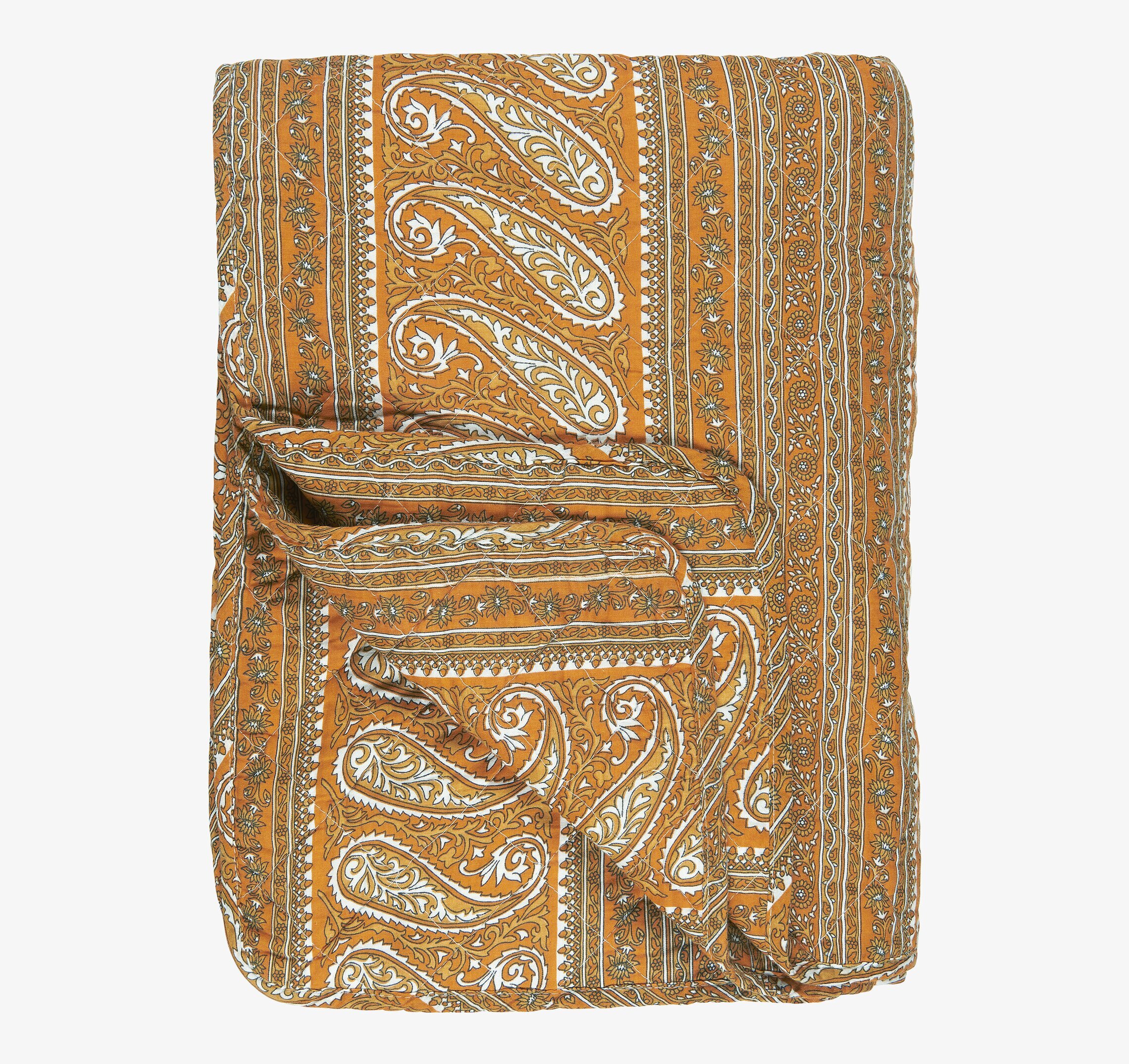 Täcke Gul Paisley Flower från IB Laursen med paisleymönster