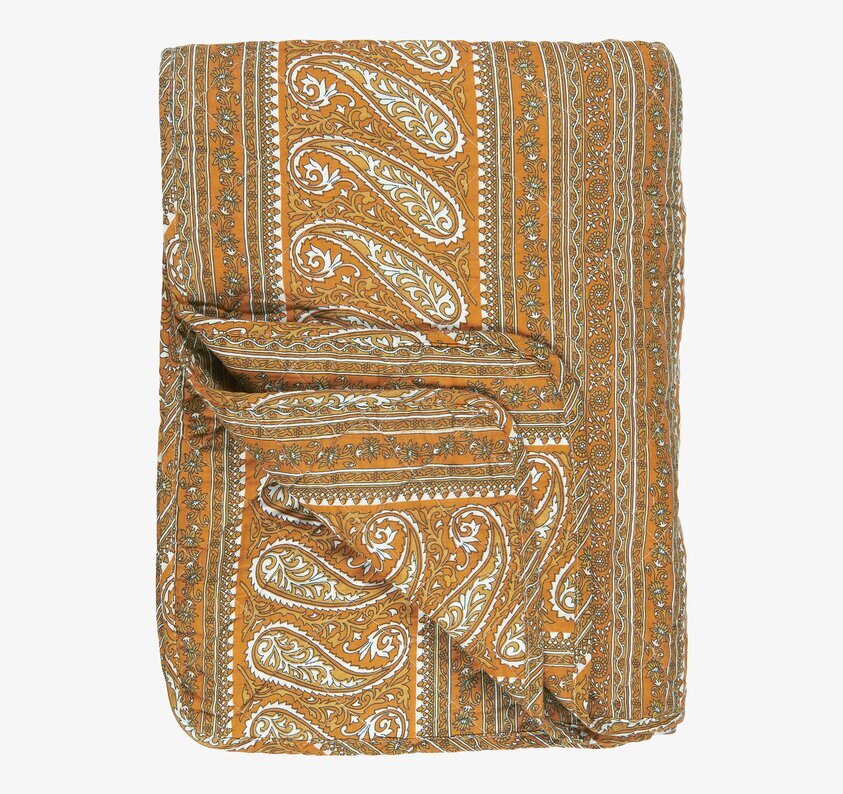 Täcke Gul Paisley Flower från IB Laursen med paisleymönster