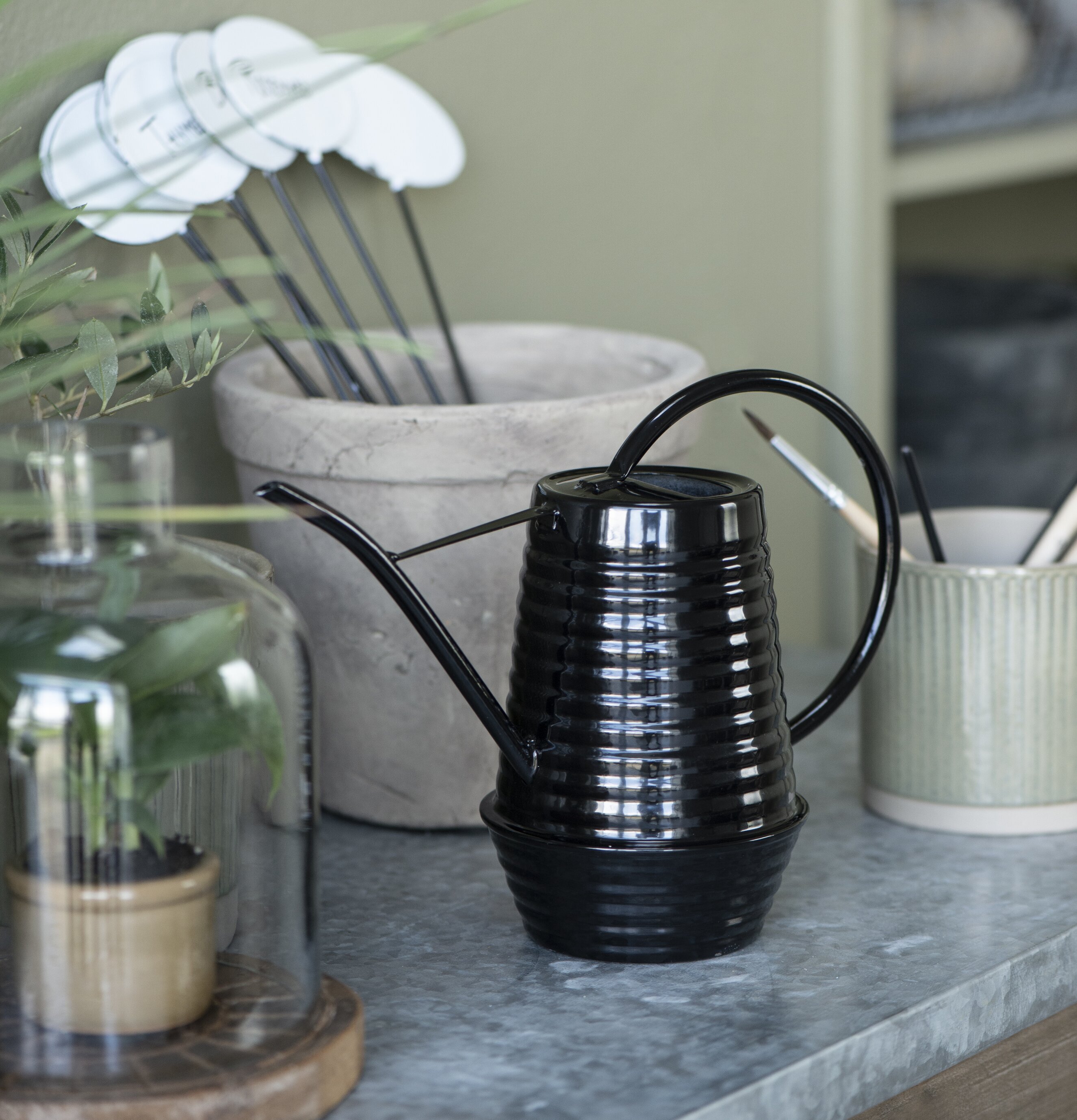 Vattenkanna Mini Svart 0.95 Liter från IB Laursen i metall