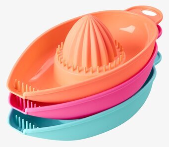 Färgglad Citruspress från Rice med tre stapelbara delar