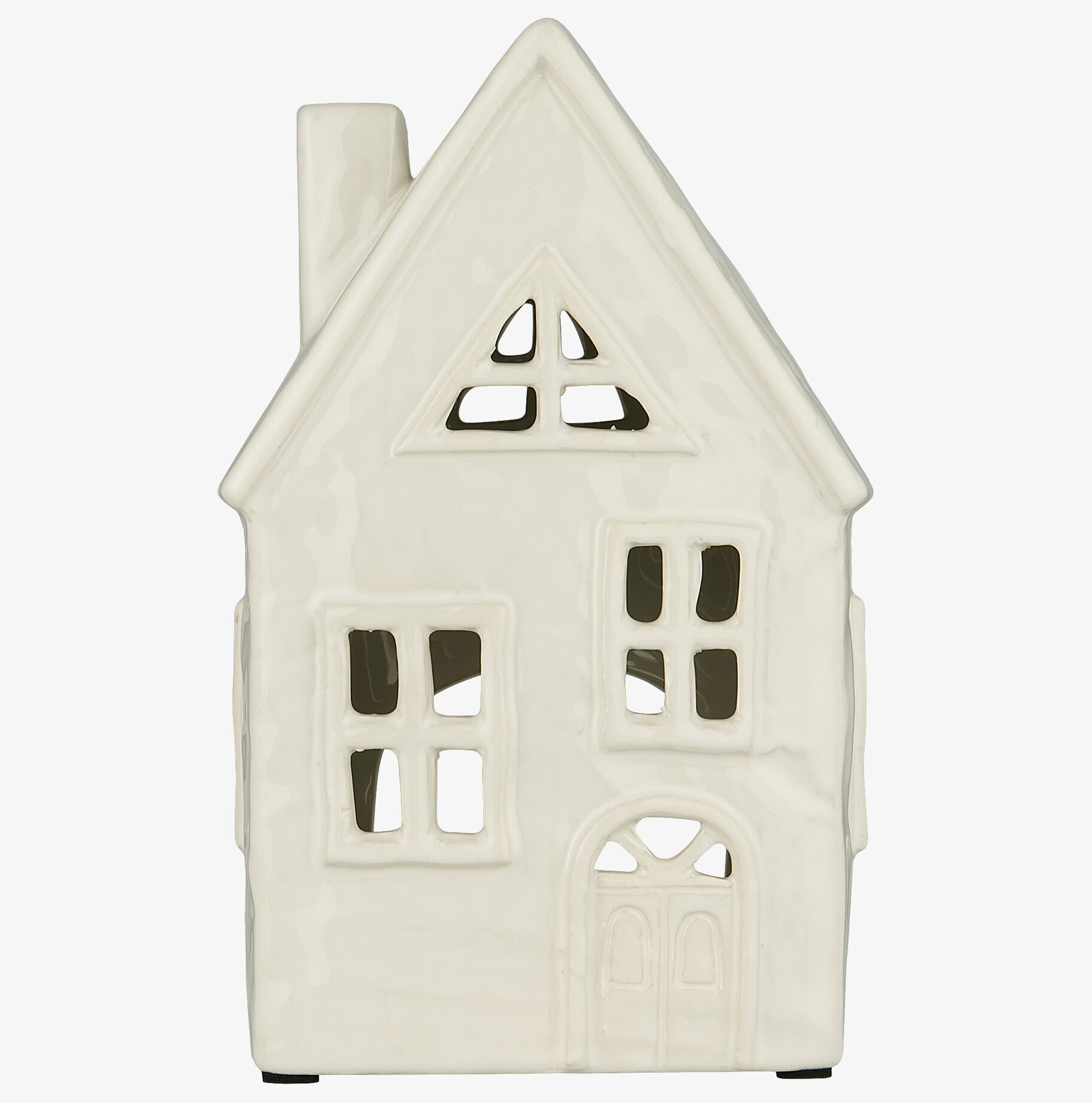 Ljuslykta Hus Välvd Dörr Creme från IB Laursen i keramik