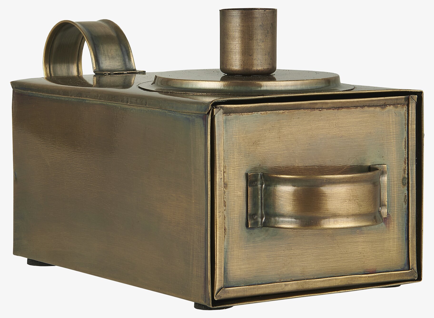 Ljusstake Mässing Med Förvaring från IB Laursen i antik stil