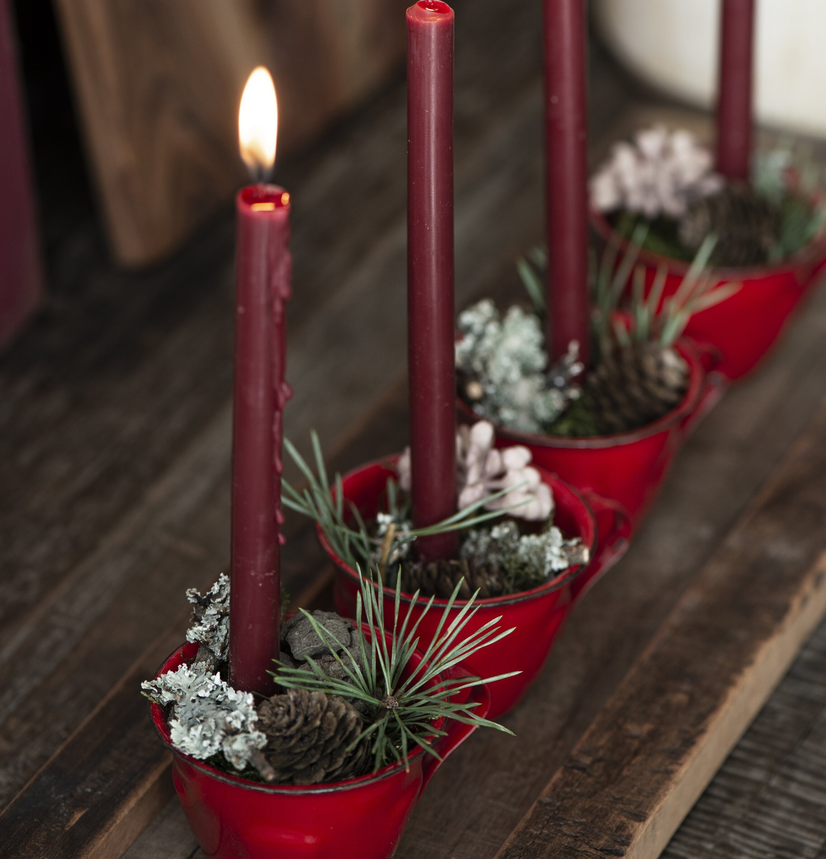 Ljus Rhododendron Ø1,3x20 cm från IB Laursen i ljushållare