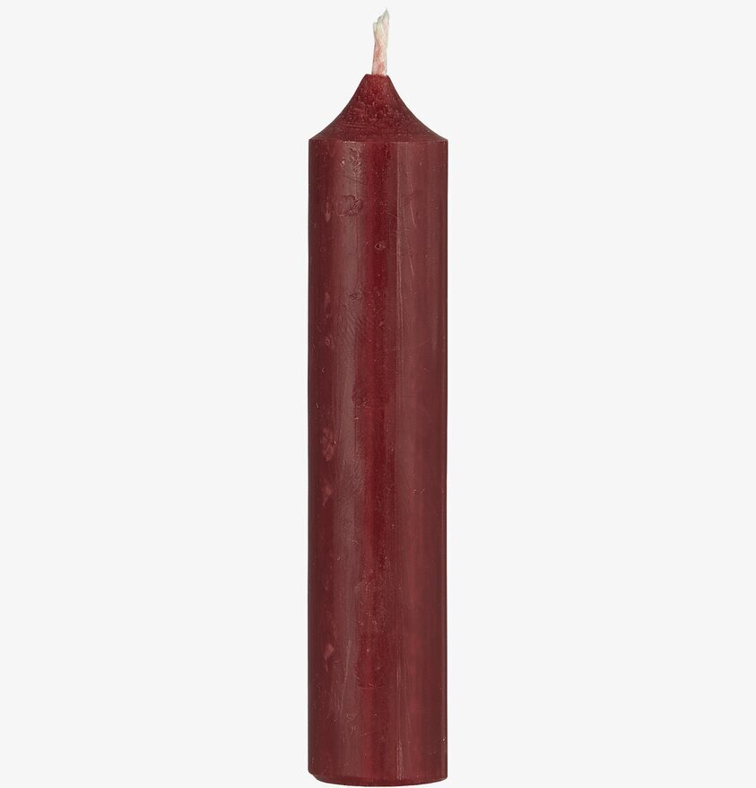 Stearinljus Kort Bordeaux Rustik från IB Laursen i fokus