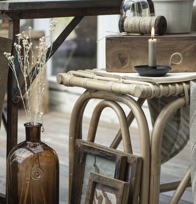 Stearinljus Kort Lin Rustik IB Laursen Ljus Värmeljus