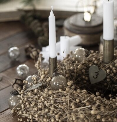 Ljushållare Mässing Julgransljus från IB Laursen i adventskrans