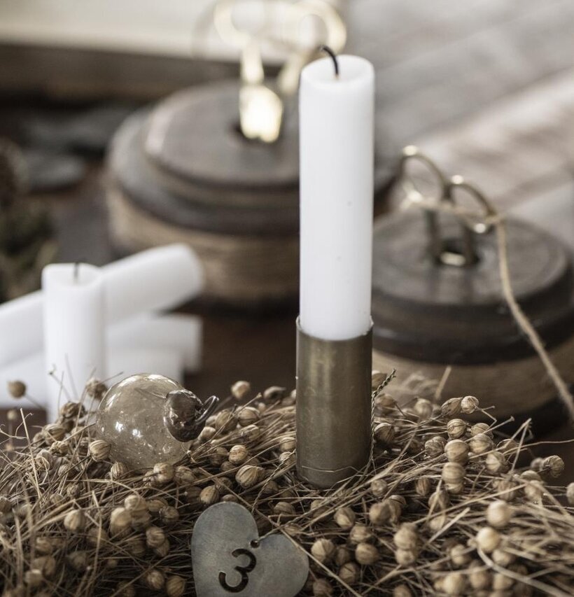 Ljushållare Mässing Kronljus från IB Laursen med krans