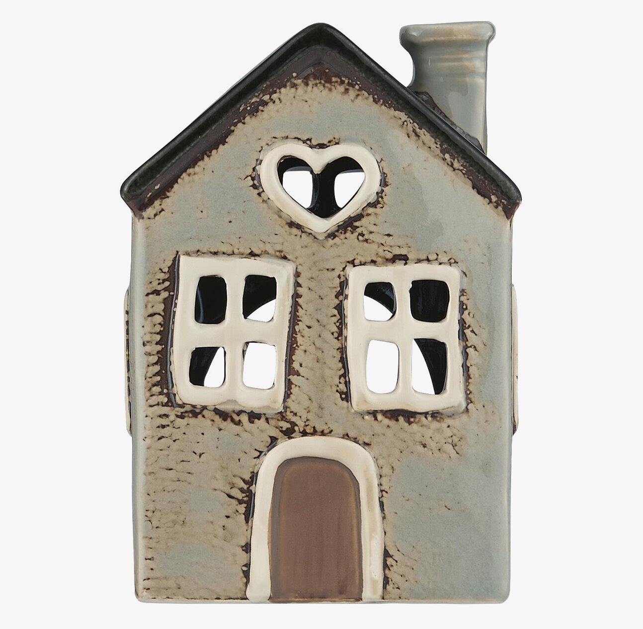 Ljuslykta Hus Grå från IB Laursen, keramik, grå nyanser