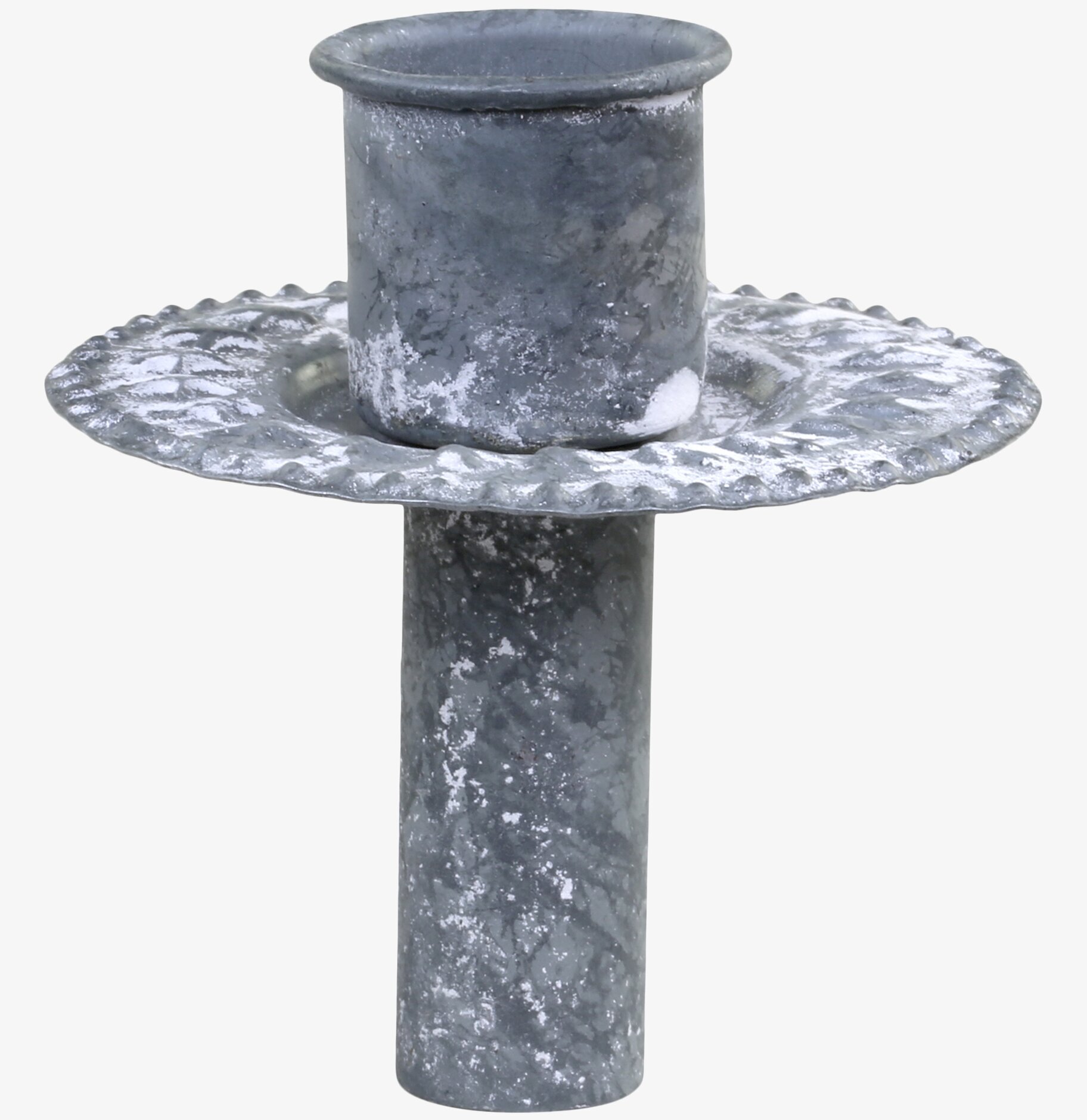 Ljushållare Flaska Dekor Zink från IB Laursen i grå zink