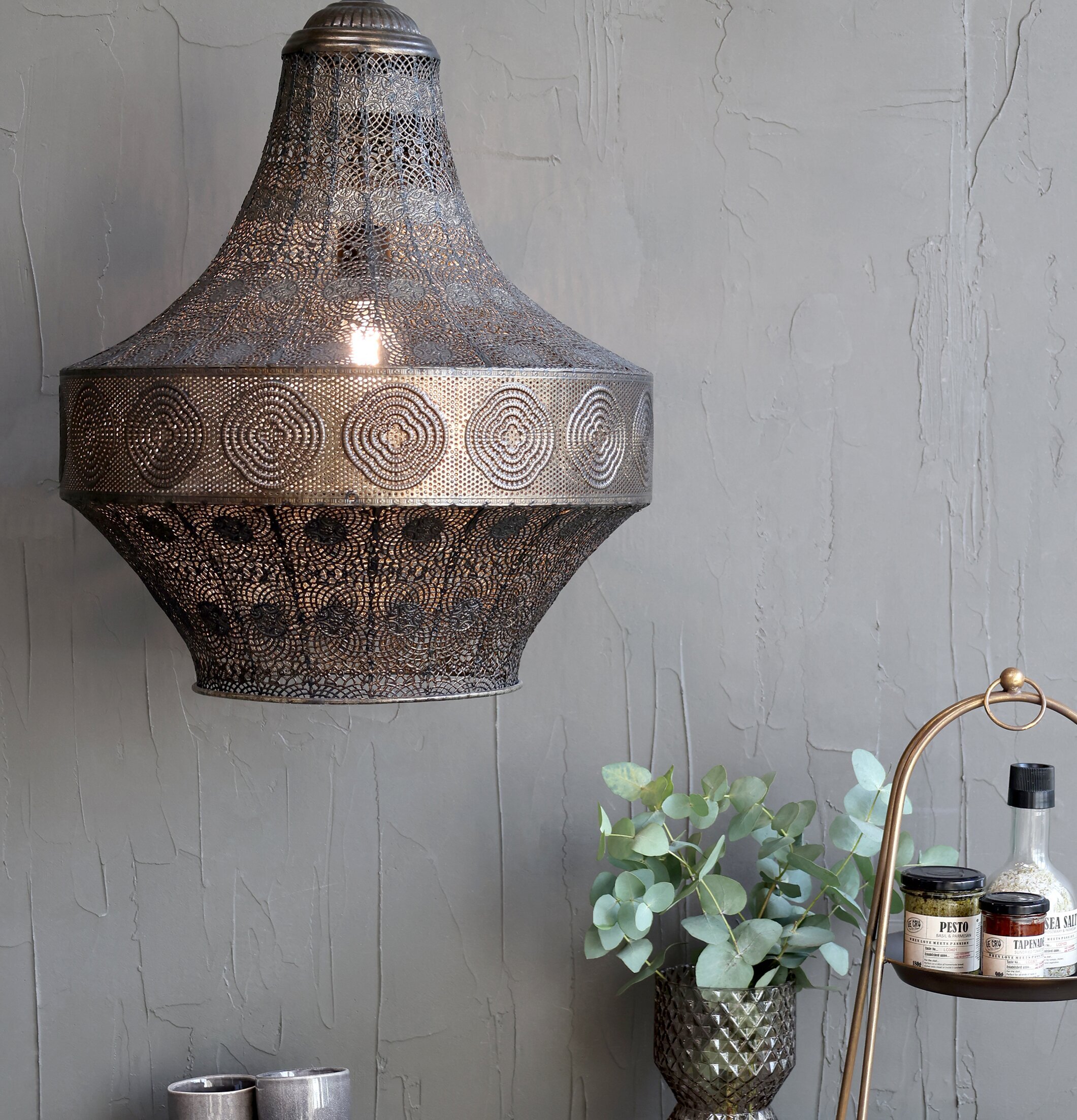 Taklampa Metall Deco Antique Bronze från Chic Antique