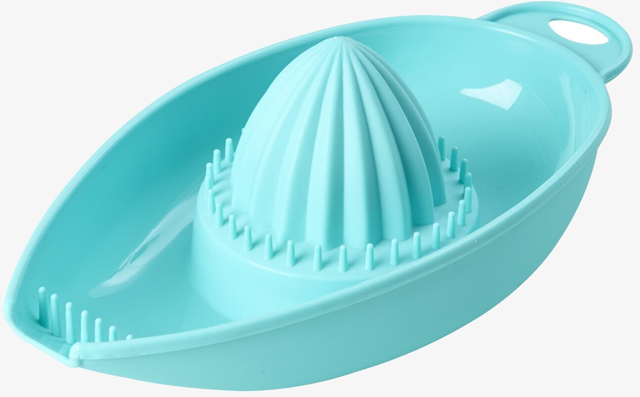 Citruspress från Rice i ljusblå plast med praktisk design