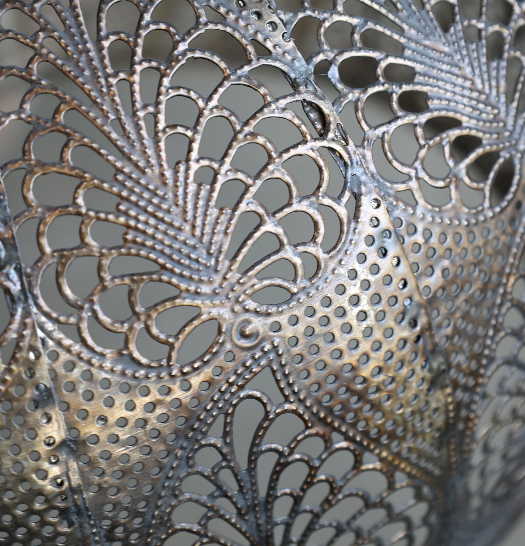 Taklampa Metall Deco Rund Antique Bronze från Chic Antique