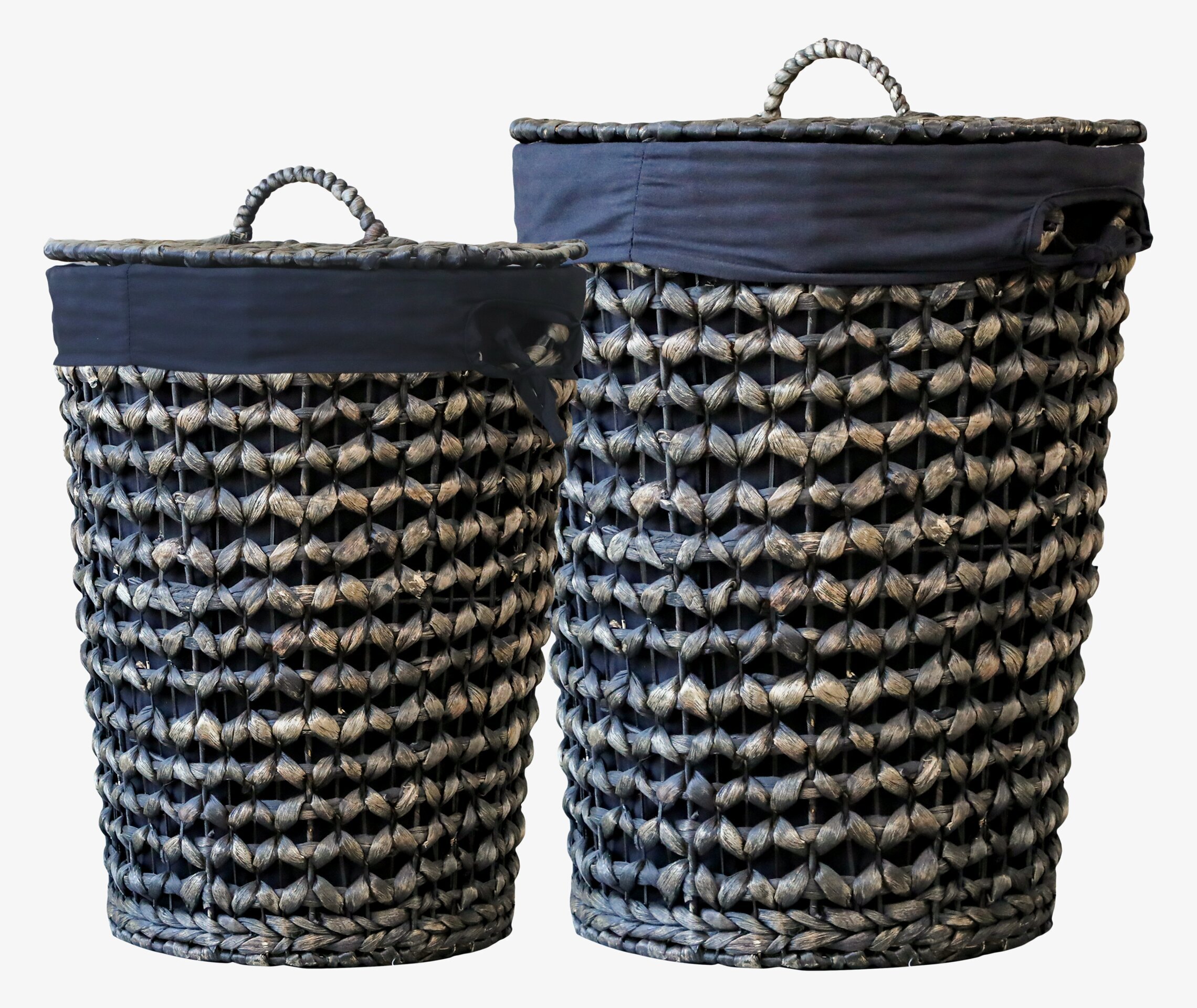 Korg Flätad Vattenhyacinth Mörk Natur från Chic Antique