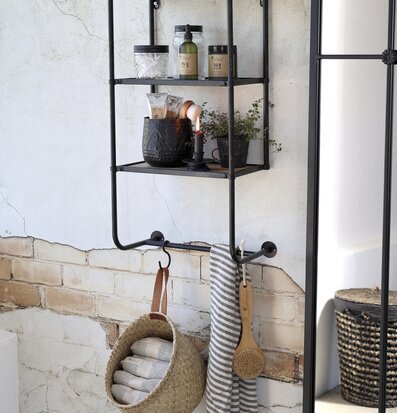 Korg Flätad Vattenhyacinth Mörk Natur från Chic Antique